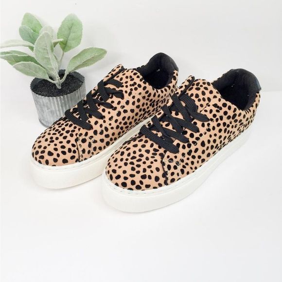 🍭 Mix & Match 2/$75 🍭 Qupid Chic Spotted Leopard/Cheetah Platform Sneaker - Picture 4 of 6